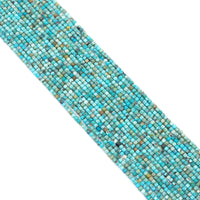 Genuine Turquoise Faceted Cube Beads, 2.5mm, Sku#U1533