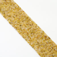 Genuine Yellow Opal Faceted Cube Beads, 2.5mm, Sku#U1541