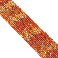 Genuine Multicolor Coral Faceted Cube Beads, 2.5mm, Sku#U1545