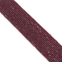 Genuine Garnet Faceted Cube Beads, 2.5mm, Sku#U1551
