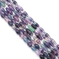 Genuine Fluorite Smooth Rice Beads, 10x14mm/8x20mm/10x25mm, Sku#U1561