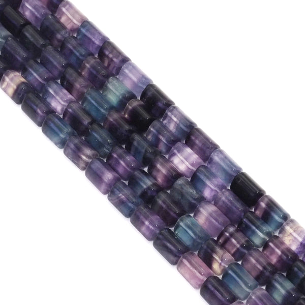 Genuine Fluorite Smooth Triangle Tube Beads, 10x13mm, Sku#U1563