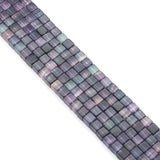 Genuine Fluorite Smooth Cube Beads, 9mm, Sku#U1567
