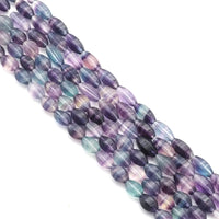 Genuine Fluorite Faceted Rice Beads, 8x16mm, Sku#U1570