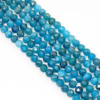 Genuine Quality Apatite Round Faceted Beads, 2mm/3mm/4mm, Sku#U1588