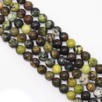 Genuine Brown Green Opal Round Smooth Beads, 6mm/8mm/10mm, Sku#U1608