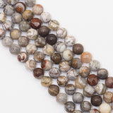 Genuine Mexican Red Brown Gray Agate, 6mm/8mm/10mm/12mm Round Smooth Beads, Sku#U1610