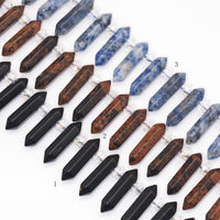 Double Point with Top Drill Gemstone Beads, 8x32mm, Sku#U1614