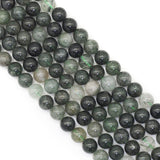 Genuine Green Tourmalated Quartz Round Smooth Beads, 6mm/8mm/10mm, Sku# U1638