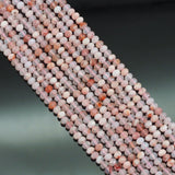 3x5mm Cherry Blossom Agate Faceted Rondelle Beads, Sku#U1665