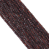 3x5mm Genuine Garnet Faceted Rondelle Beads, Sku#U1666