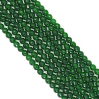 Green Jade Round Faceted Beads, 6mm, Sku#U1709