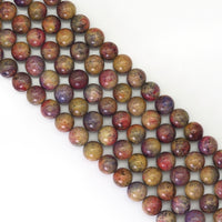 Galaxy Jade Round Smooth Beads, Sku#U1725