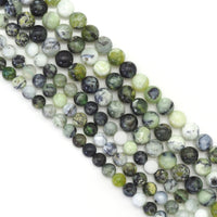 Genuine Green Opal Round Smooth Beads, Sku#U1732