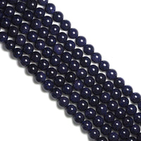 Blue Goldstone Round Smooth Beads, Sku#U1763