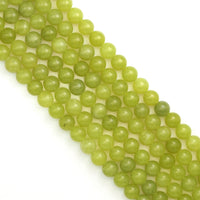 Genuine Lemon Jade Round Smooth Beads, Sku#U1772