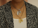 Paperclip Chain Necklace with/without Razor Lion Head, sku#CL05