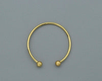 Gold Cuff Bangle bracelets with ball end, Sku#X292