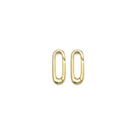 Plain Gold Long Paperclip Snap Click Clasp/Charm Holder, Sku#Y839