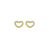 CZ Gold Twisted Heart Lock Clasp , Sku#Y840
