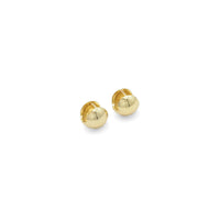 Gold Chunky Huggie Ball Earrings, Sku#Y844