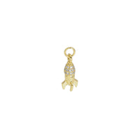 Gold CZ Rocket Charm, Sku#Y872