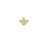 Clear CZ Tiny Cute Bee Charm, Sku#Y874