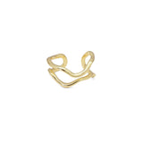 Gold Minimal Wave Line Adjustable Ring, Sku#ZX148