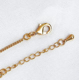 18K Gold Thin flat Cuban Chain Necklace, Dainty Necklace, sku#ZX69