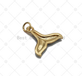 Colorful Enamel Dolphin Tail Shape Pendant,18K Gold Filled Dolphin Tail Charm, Necklace Bracelet Charm Pendant, Sku#Y587