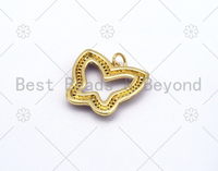 Gold Filled Enamel Colorful Butterfly Frame Shape Pendant, Enamel Butterfly Charm,Enamel Jewelry Findings,20mm,Sku#F1419