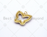 Gold Filled Enamel Colorful Butterfly Frame Shape Pendant, Enamel Butterfly Charm,Enamel Jewelry Findings,20mm,Sku#F1419