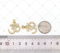 CZ Micro Pave 30 Number Shape Pendant, 18K Gold Filled Number Charm, Necklace Bracelet Charm,Sku#LK554