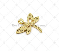 CZ Micro Pave Butterfly Shape Pendant, 18K Gold Filled Butterfly Charm, Necklace Bracelet Charm Pendant,Sku#LD168