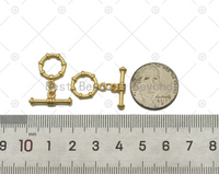 1 Set Round Ring With Bar Toggle Clasp,Necklace Bracelet Matt Gold Toggle Clasp, Sku#Y602