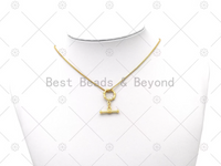 1 Set Round Ring With Bar Toggle Clasp,Necklace Bracelet Matt Gold Toggle Clasp, Sku#Y602