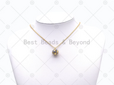 Colorful Enamel Cresent Moon on Ball Shape Pendant,18K Gold Filled Ball Charm, Necklace Bracelet Charm Pendant, Sku#LD173