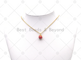 Colorful Enamel Dragon Fruit Shape Pendant,18K Gold Filled Pitaya Charm, Necklace Bracelet Charm Pendant, Sku#Y584