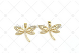 CZ Micro Pave Butterfly Shape Pendant, 18K Gold Filled Butterfly Charm, Necklace Bracelet Charm Pendant,Sku#LD168