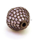 CZ Micro Pave Bicone Spacer Beads for Bracelet/Necklace, Cubic Zirconia Beads, Bracelet beads, 13x12mm, sku#G30
