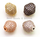 CZ Micro Pave Bicone Spacer Beads for Bracelet/Necklace, Cubic Zirconia Beads, Bracelet beads, 13x12mm, sku#G30