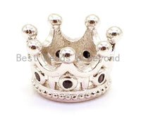 CZ Crown Black Micro Pave Beads, Cubic Zirconia Spacer Beads, Crown Beads,10x7mm, sku#G163