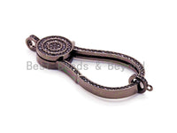 CZ Color Micro Pave Jumbo Lobster Clasp with Jump Ring, 56x23mm, SKU#H41