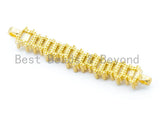 Clear CZ Micro Pave Bar Connector, Pave Connector beads, 6x38mm, sku#E166 Bestbeads&Beyond