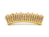 CZ Micro Pave Curved Connector Tube, Cubic Zirconia Spacer Tube Gold/Silver/Rose Gold,24x9mm/32x9mm, sku#G250