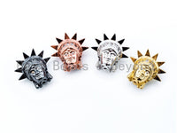 CZ Micro Pave Statue of Liberty Head Spacer Beads, NYC CZ Pave Spacer Beads, 15x8mm, sku#G260