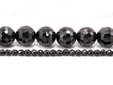 Wholesale Quality Faceted Shinny Black Onyx Beads-2mm/3mm/4mm/6mm/8mm/10mm/12mm/14mm/18mm/20mm- Black Onyx Beads,15.5" Full Strand, SKU#Q4