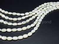 High Quality White Mother of Pearl, Mop Shell, Oval Smooth Beads, 6x8mm/8x10mm/8x12mm/10x14mm/13x18mm/15x20mm/18x25mm, 15"-16 strand, SKU#T6