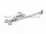 Double loops lobster Clasp for bracelet Necklace, 29x10mm, SKU#H101