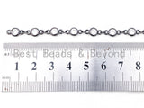 1 Foot/Yard- CZ Beaded Chain-4mm/6mm Cubic Zirconia Beads-Gold Silver Rose Gold Gunmetal Plated Bezel Chain, Bezel Connector Beads, sku#E346